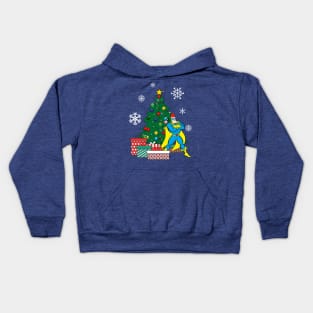 Bananaman Around The Christmas Tree Kids Hoodie